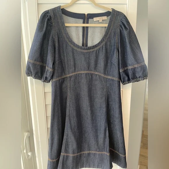 LOFT Indigo Denim Blouse - Picture 4 of 4